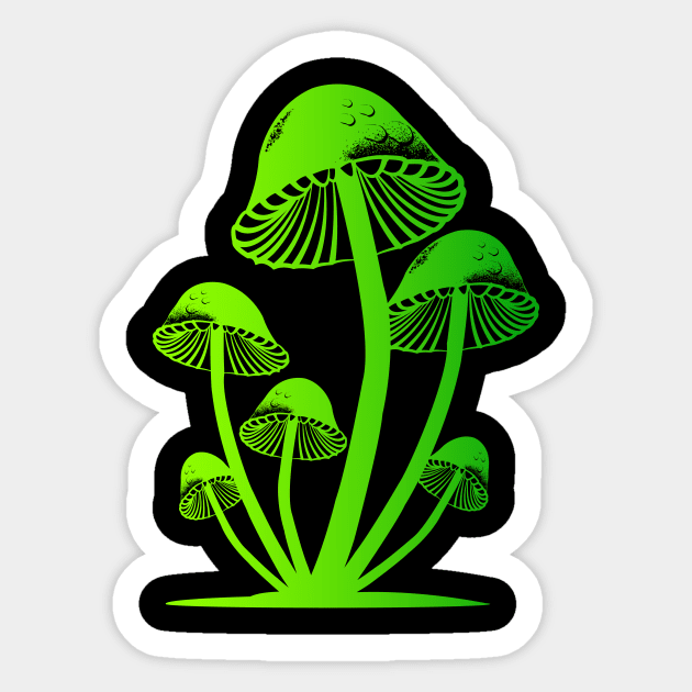 The magic mushrooms Sticker by IsmaelDesign